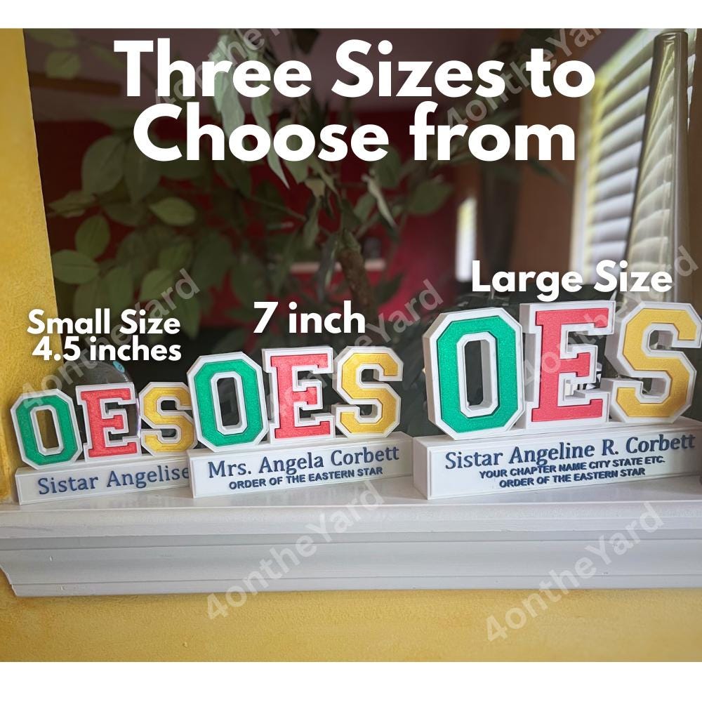 OES Inspired Order of Eastern Star Customizable Desk Name Plate - Etsy