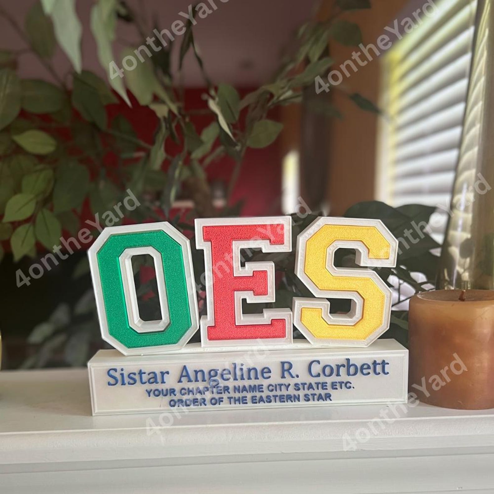 OES Inspired Order of Eastern Star Customizable Desk Name Plate - Etsy