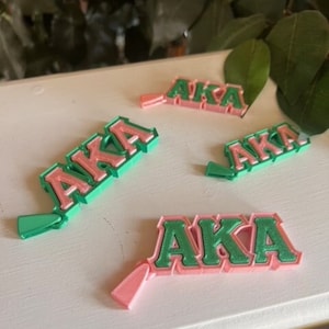 Alpha Kappa Alpha AKA Pink und Grün Keychain Bag Tag