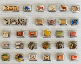 ANIMAL Italian Charms, 9mm Italian Charm For Bracelet, Italian Charms Classic 9mm Size Stainless Charm Links, Animals Italian Charms