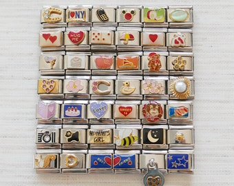 Cute Coquette Italian Charms, 9mm Italian Charms, Italian Charms for Bracelet, Nomination Charms, Y2k Style Charms, Italian Charm Bracelet