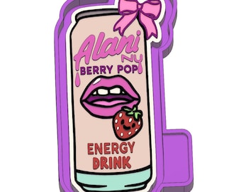 Alani Nu berry drink with bow Freshie STL Mold Housing