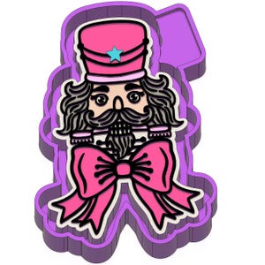 Nutcracker with Bow Freshie STL Mold Housing Digital File
