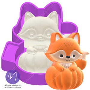 Carcasa de molde STL de Freshie de zorro 3D en calabaza