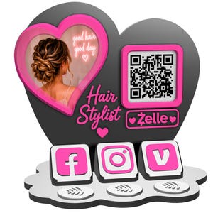 Heart NFC Payment Stand STL, and 3MF for Multicolor Print
