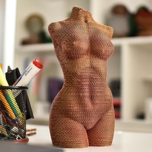 Kit de escultura de cartón DIY: Arte de torso femenino, rompecabezas 3D para adultos, decoración ecológica hecha a mano, regalo de escultura de papel moderna