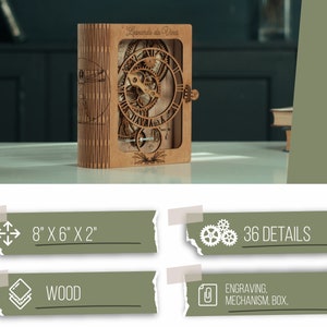 DaVinci Clock wooden puzzle, DIY clock by Sie Honar. 3D Building construction image 7