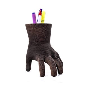 Pot à crayons effrayant – Sculpture en carton DIY | Ambiance gothique | Cadeau fait main pour les fans d'horreur et de mystère, décoration de bureau écologique, puzzle 3D