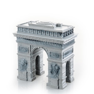 Rompecabezas 3D Arco del Triunfo (DIY): Kit de maqueta de cartón, París, Decoración del hogar, Manualidades para adultos, Regalo para niños, Regalo para viajeros, Regalo