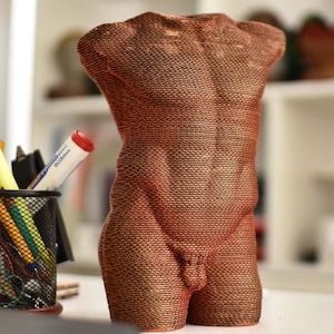 Kit de rompecabezas de escultura masculina en 3D: manualidad de cartón para adultos, regalo de San Valentín, proyecto de arte, regalo de cumpleaños, decoración moderna del hogar