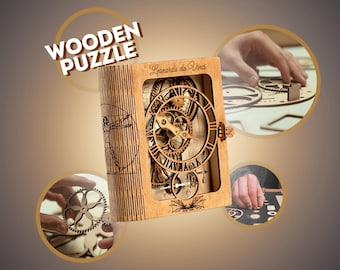 Kit puzzle orologio in legno 3D: decorazione da tavolo fai da te tagliata al laser