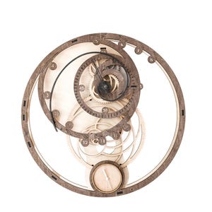 Fibonacci 3D Wooden Clock Puzzle, DIY Gear Model Kit, Cozy Home Decor, STEM Project, DIY Wooden Craft, Birthday Gift for Him, Family Time
