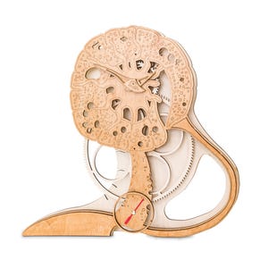 Wooden Tree of Time Clock Kit – DIY 3D Puzzle with Smooth Movement | Artistic Gear Model Gift for Home Office Decor & Creative Minds
