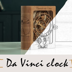 DaVinci Clock wooden puzzle, DIY clock by Sie Honar. 3D Building construction image 9