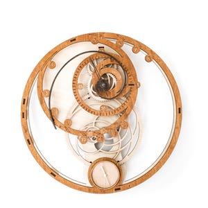 DIY Wooden Clock Kit, 3D Puzzle, Mechanical Clock Craft, Fibonacci Sequence Art, Abstract Wood Clock, Silent Clock for Wall, Functional Kit