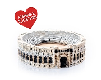 3D Puzzle Colosseum: DIY Cardboard Building Kit