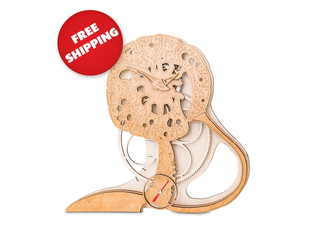 3D Wooden Puzzle Avatar Clock Kit - DIY Mechanical Tabletop Desk Clock ...