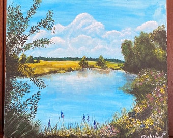 Summer Lakeside Painting