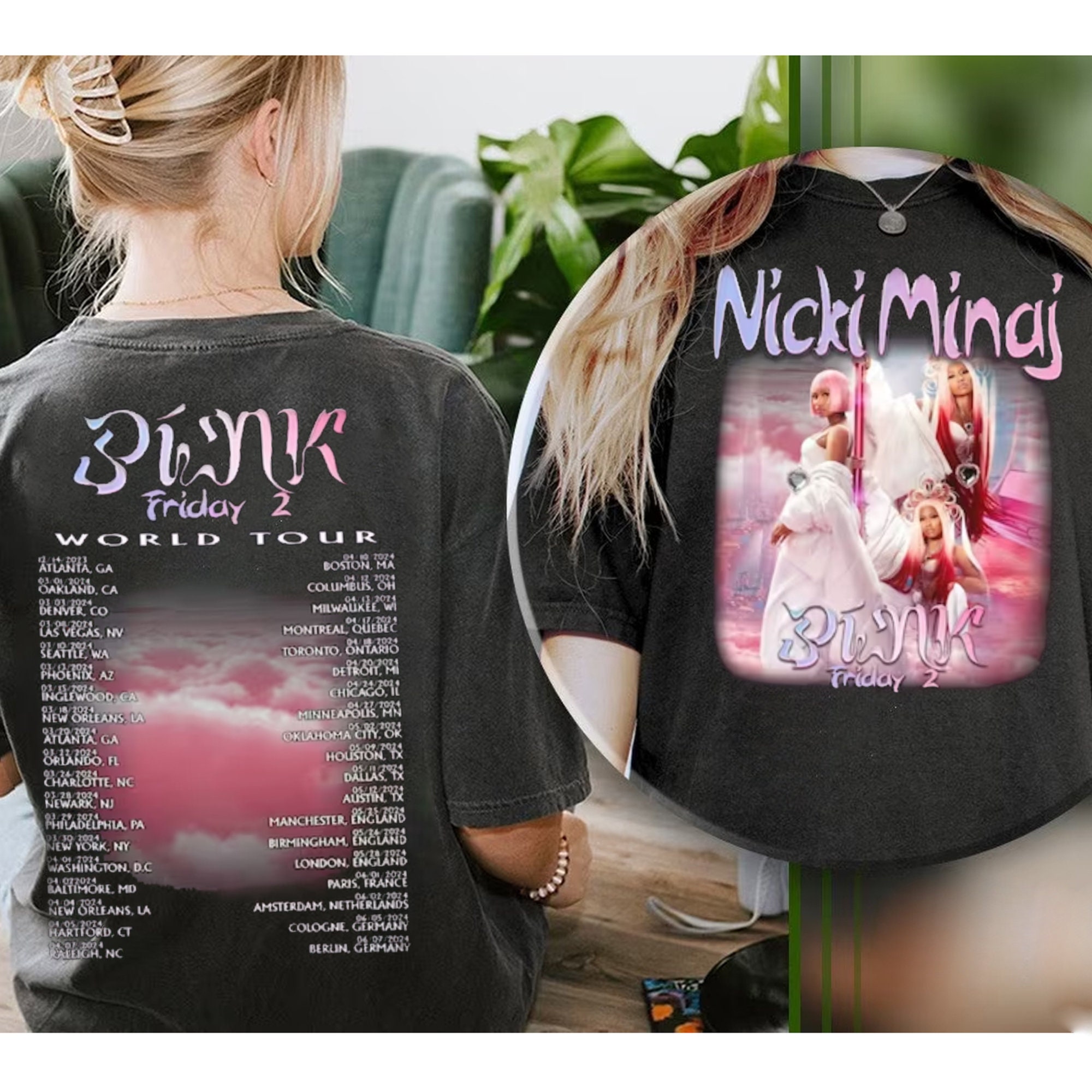 Vintage Nicki Minaj World Tour 2024 Shirt, Nicki Minaj Statue Retro Shirt