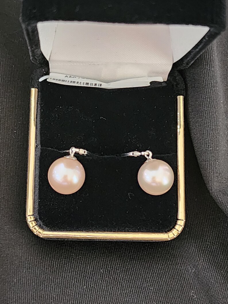 Pink Pearl Earrings Etsy