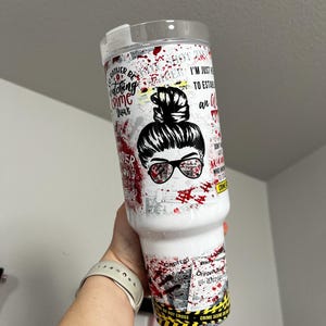True Crime 40oz tumbler, True Crime Lover quencher, True Crime custom tumbler