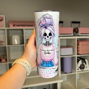Small Business Babe 20oz tumbler, Crafty custom tumbler, Crafty Girl custom stainless tumbler