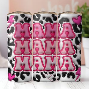 3D Mama 20oz tumbler, Mom custom tumbler, Mama custom stainless tumbler