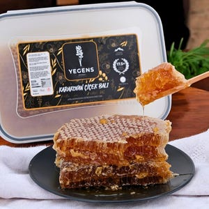 Rohe Wabe (essbar) – Karakovan Kammhonig 600 g | Türkisch-Anatolischer Honig | Jegens