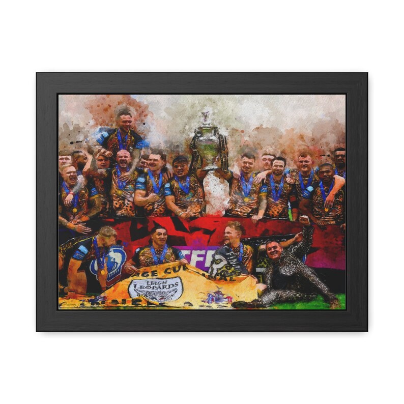 Rugby League Challenge Cup Winners 2023 Leigh Leopards Framed Art Print