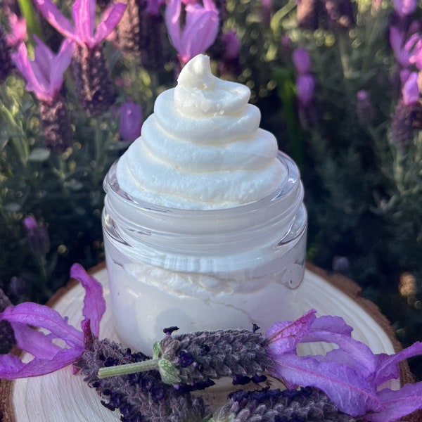 Lavender Vanilla Whipped Tallow Skin Cream GRASS FED, Tallow Lotion, Beef Tallow Moisturizer, Grass Finished