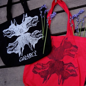 Hell Hounds handgedruckte Tasche
