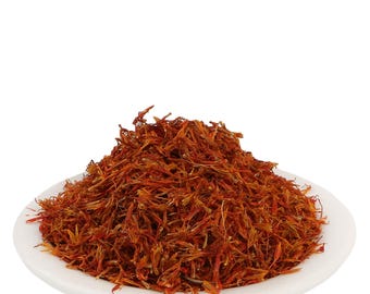 Kusum Flower & Powder | Safflower Petals | Carthamus Tinctorius | Tea, Skincare, Bath and Craft Use