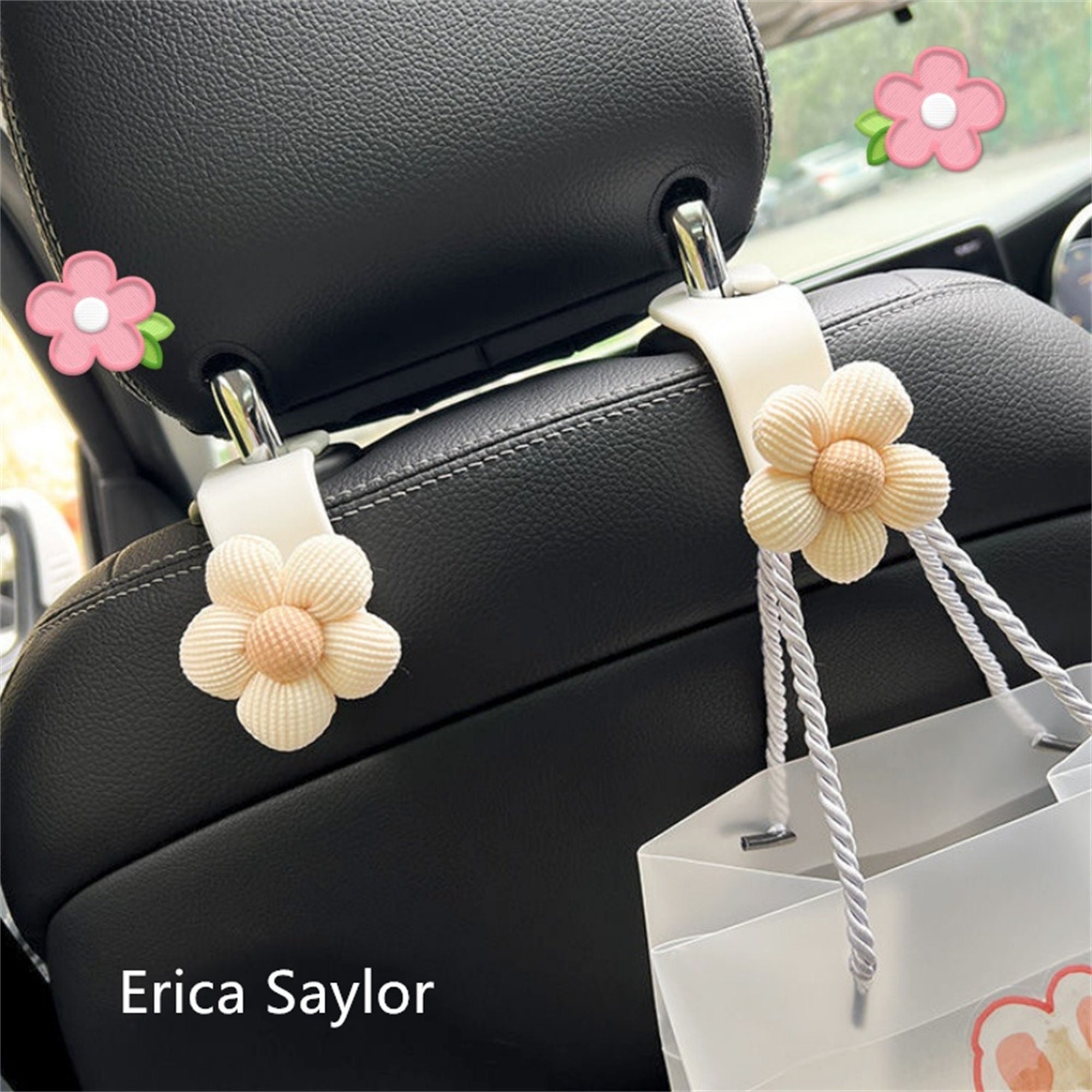 Sailor Moon Camellia Rabbit Car Seat Back Hook,movable Cartoon Animal Hook,cute  Car Decor,cute Car Hooks,car Hanger,car Interior Accessories 