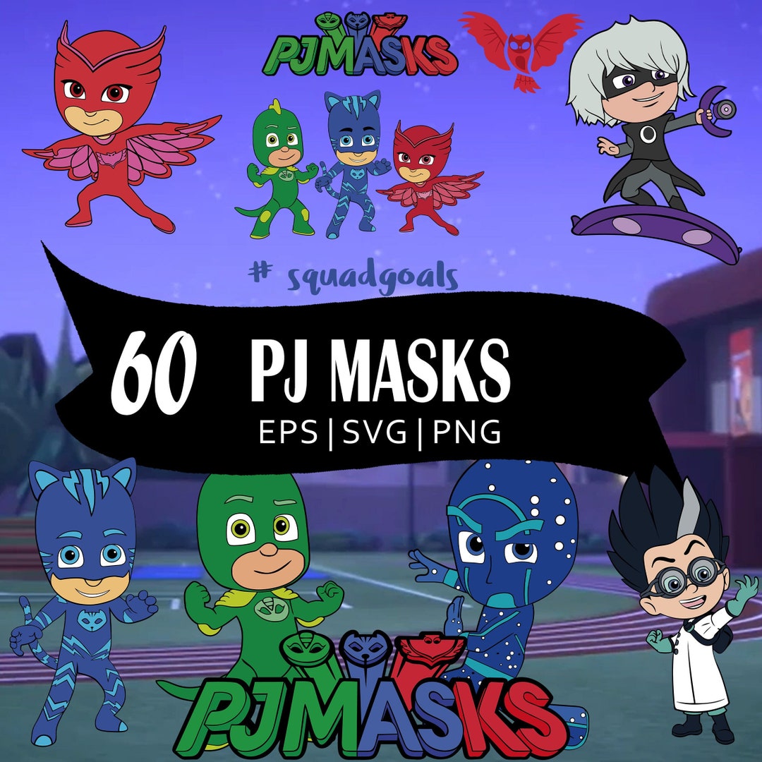 PJ Mask Svg Bundles PJ Mask Clip Art Pj Masks Hero Png Moon Light ...