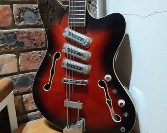 Rare Vintage Framus Television Electric Guitar 5/118-54 Circa. 1960's - Red