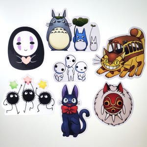 Kawaii Sticker Anime Spirit Creatures Studio Decoration Gift for Anime Lovers