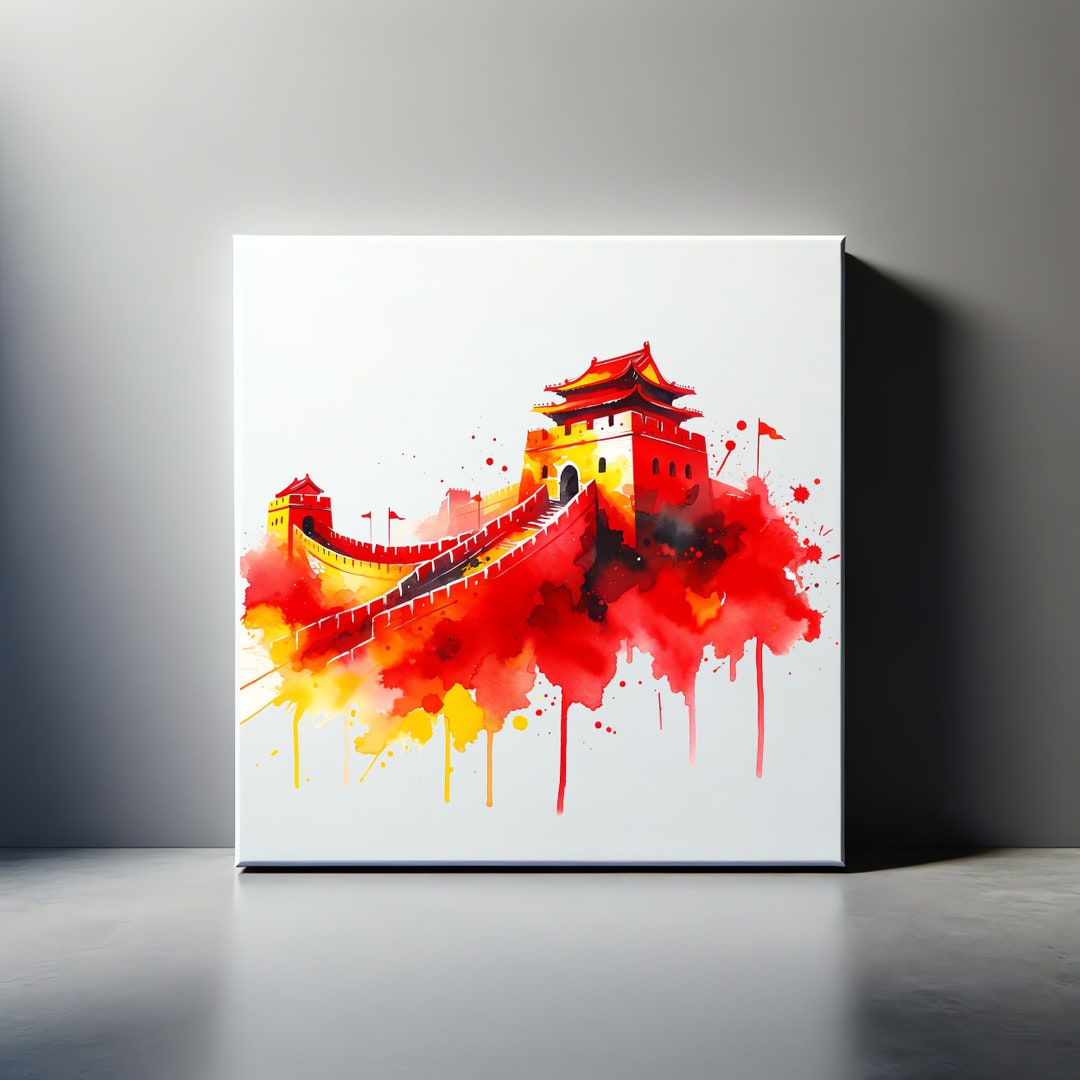 Great Wall of China Chinese Landmark Art Historical Wall Art Cultural