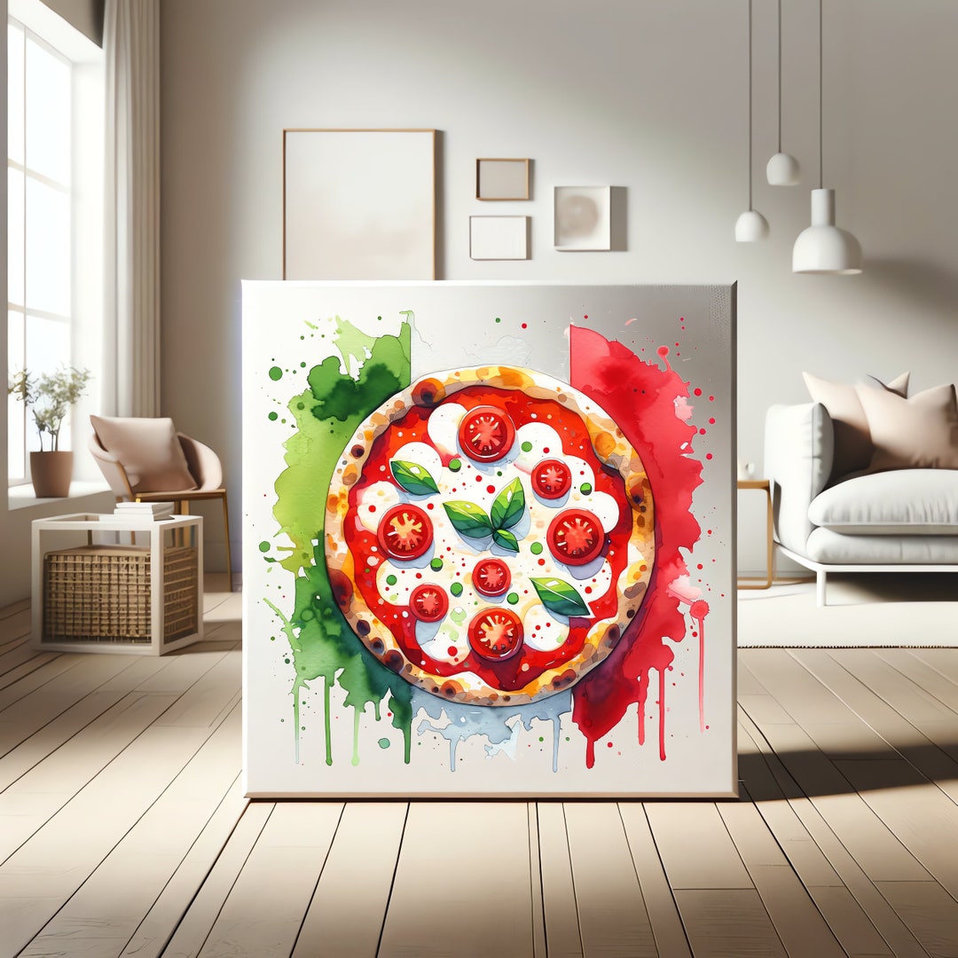 Artistic Pizza Wall Art Food Lover Print Kitchen Decor Culinary Artwork