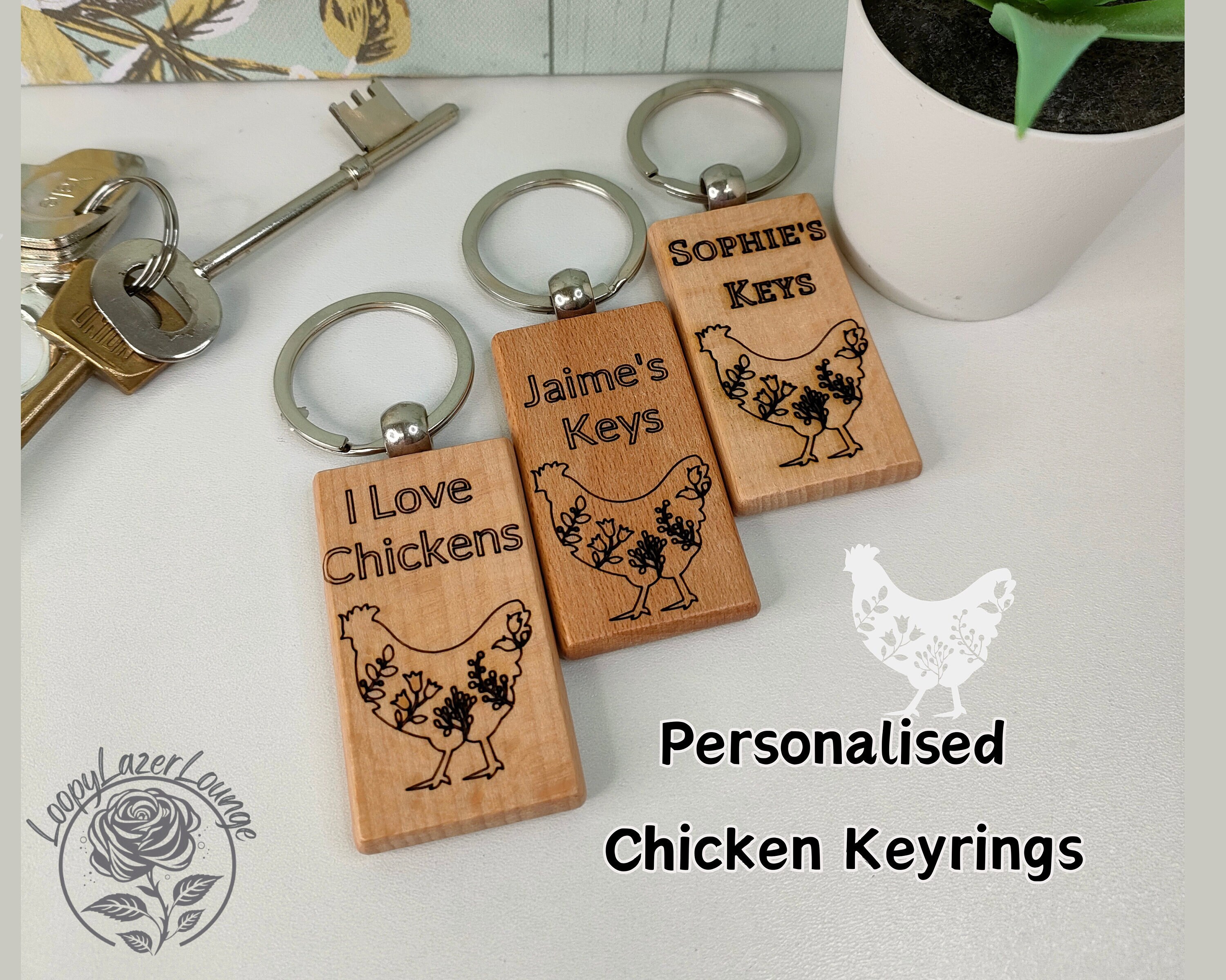 Chicken Keyring Etsy Singapore
