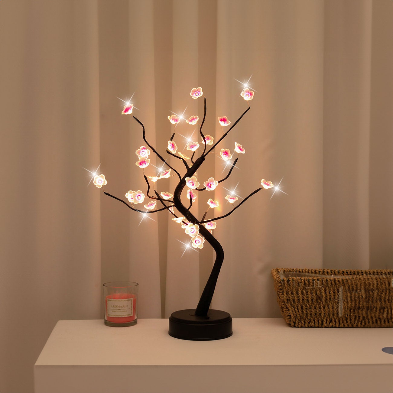 KIRSCHBLÜTEN LED BAUM Lichterbaum Größe 150-500cm Leuchtbaum innen  Kirschblüten EUR 49,08 - PicClick DE