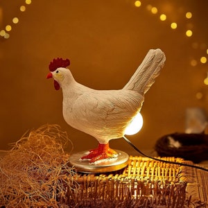 Jolie Lampe En Forme De Poulet, Veilleuse Pour Enfants Avec 7