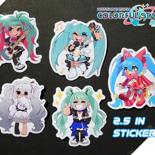 Hatsune Miku Project Sekai Stickers [Leo/need, More More Jump, Vivid Bad Squad, Wonderlands x Showtimes, and Nightcord at 25:00]