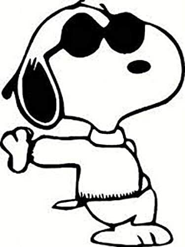 Artstickers Autoaufkleber in Form von Snoopy, 20 cm, für Auto-Liebhaber,  Weiß, Snoopy-Aufkleber, Herzform, Geschenk, Spilart, Marke Regsitrada