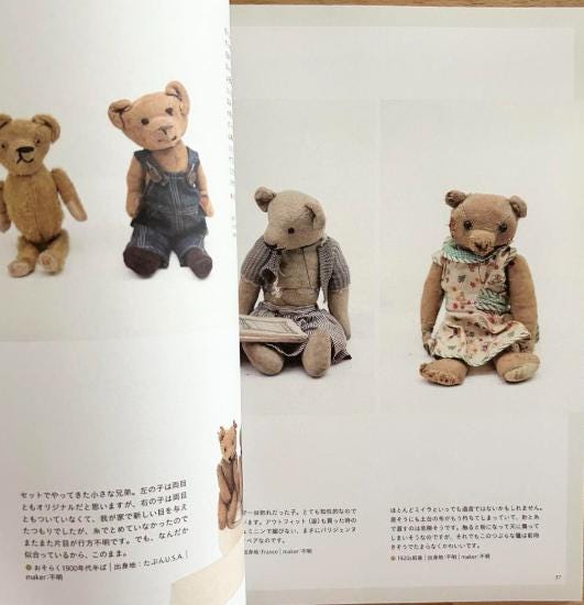 hippie coco's The bear Antique style teddy story behind bear