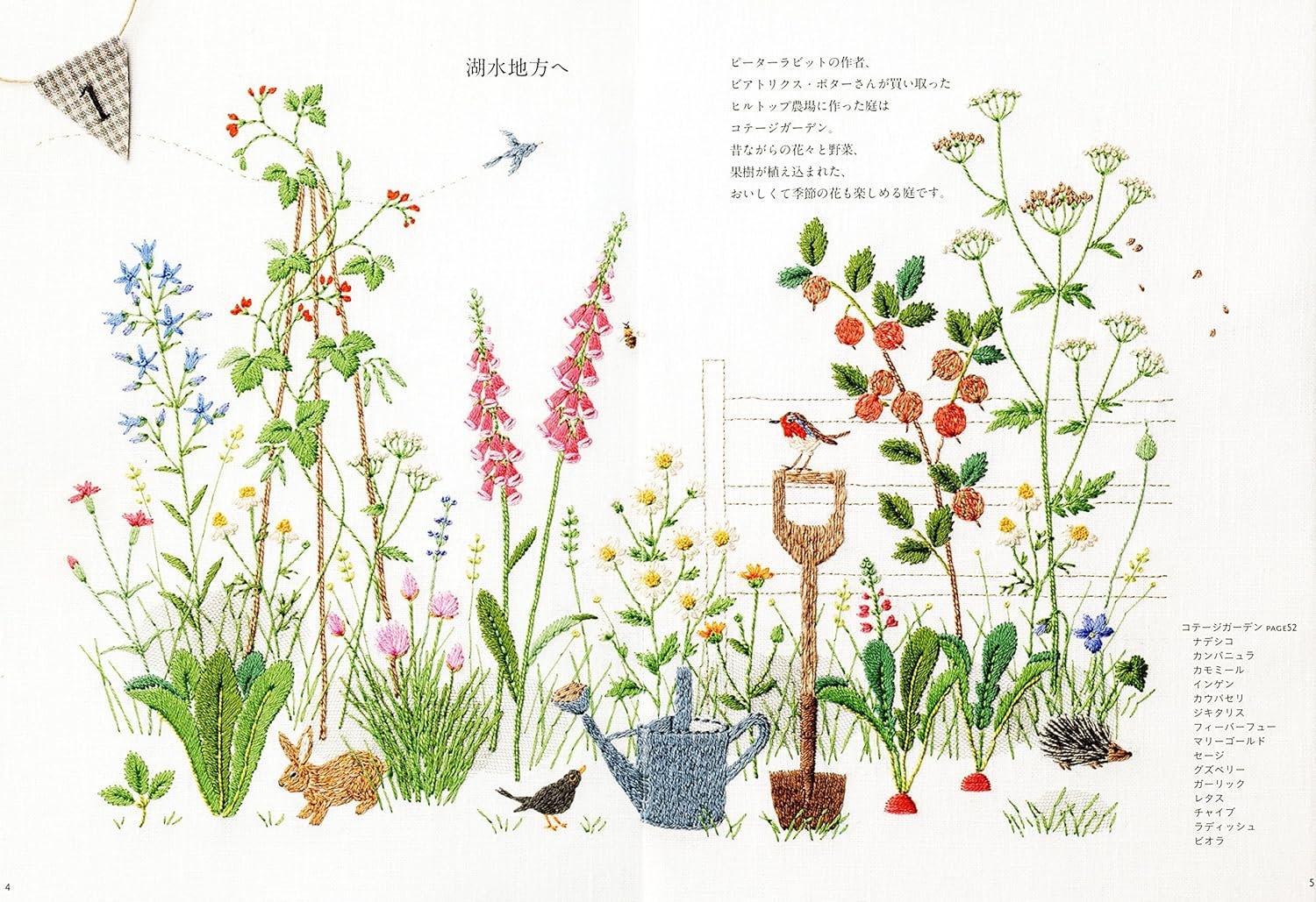 青木和子 ステッチ 旅する刺繍 第3回 コッツウォルズと湖水地方を訪ね