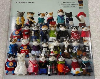 Wool felt little cat army - Japanese Craft Book
