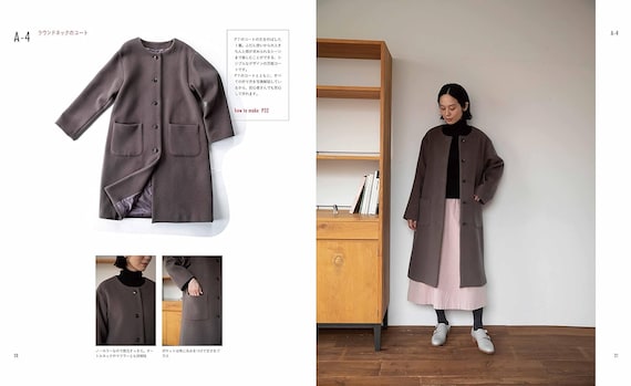 Adult Coat Book Japanese Sewing Patterns Book Tomoko Maekawa
