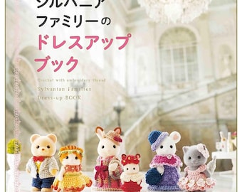 Crochê com linha de bordar Sylvanian Families livro de vestir roupas de boneca - Livros de artesanato japonês