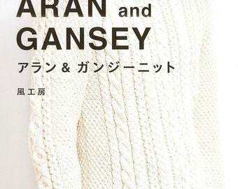 Kazekobo's Aran and Gansey Knit Clothes knitting Crochet sweater muffler - Japanese Craft Book