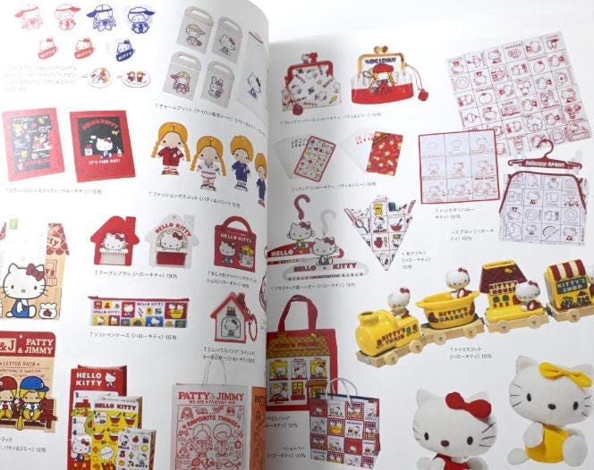 70 年代と 80 年代のサンリオデザイン ハローキティ、メロディ、リトル